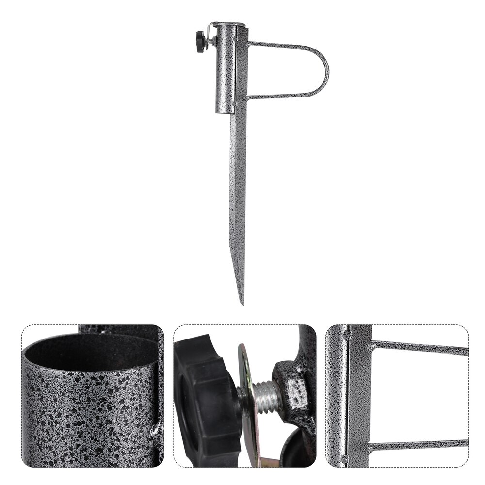 Beach Umbrella Sand Anchor Metal Umbrella Holder Universal Stand (Right Angle): Default Title