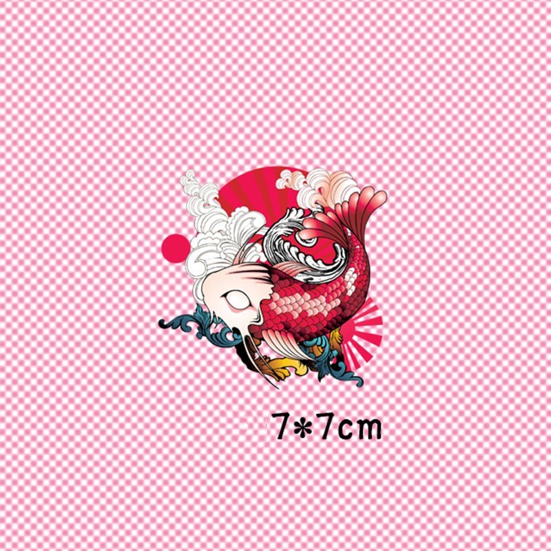 Strijkapplicaties voor dieren in chinese stijl, patches voor kleding, stickers op kleding, warmteoverdracht, applicaties, doe-het-zelf, applicaties, strepen, g: Geweermetaal