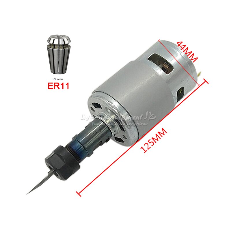 10000 Rpm Desktop Mini CNC Spindle 120W with ER11 Collet Extension Rod for CNC DIY Engraving Machine