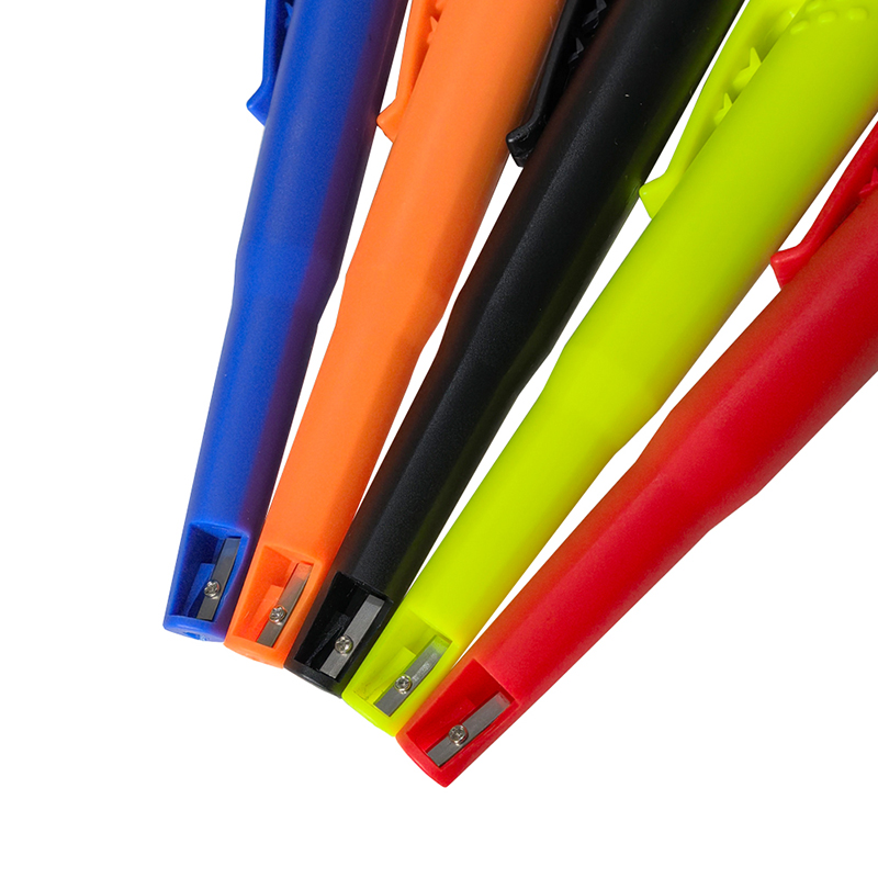 5 Colors 2.8mm Woodworking Automatic Pencil with Protective Cover Pencil Sharpener 2B Multi-Color Lead Deep Hole Marking Pen