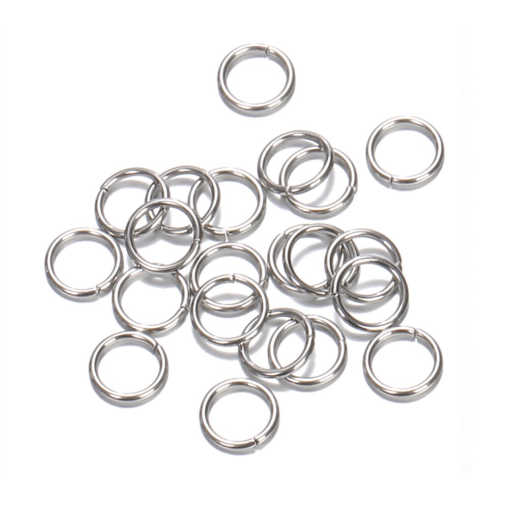 200 sztuk 100 sztuk ze stali nierdzewnej Jump pierścień 3-15mm pozłacane dzielone pierścienie do tworzenia biżuterii złącza łańcuchowe DIY akcesoria: 9mm Steel
