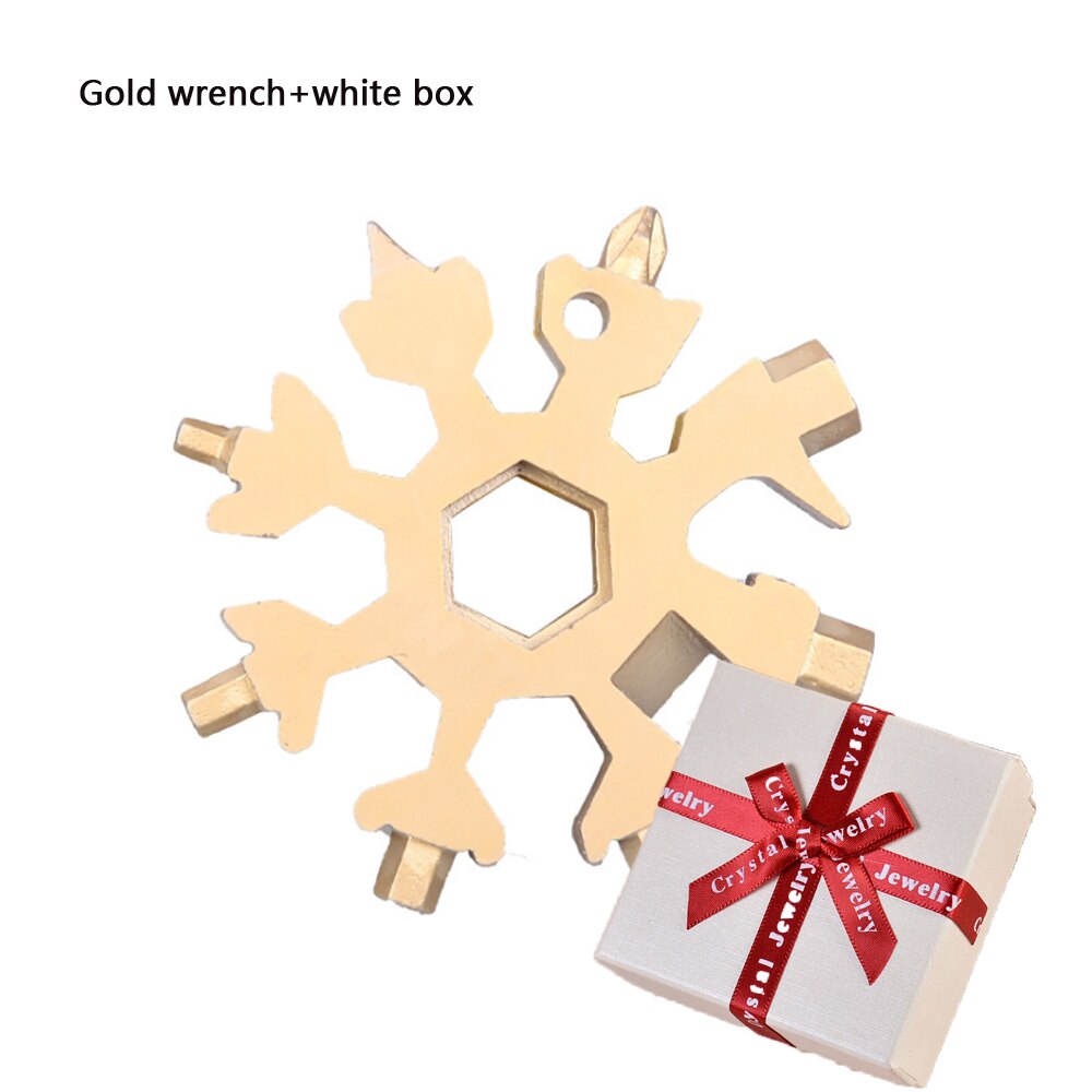18 in 1 Tragbare Multifunktionale Schneeflocke bilden Schlüssel Saker 18-in-1 Schneeflocke Multi-Werkzeug Mini Tasche schlüssel: Orange