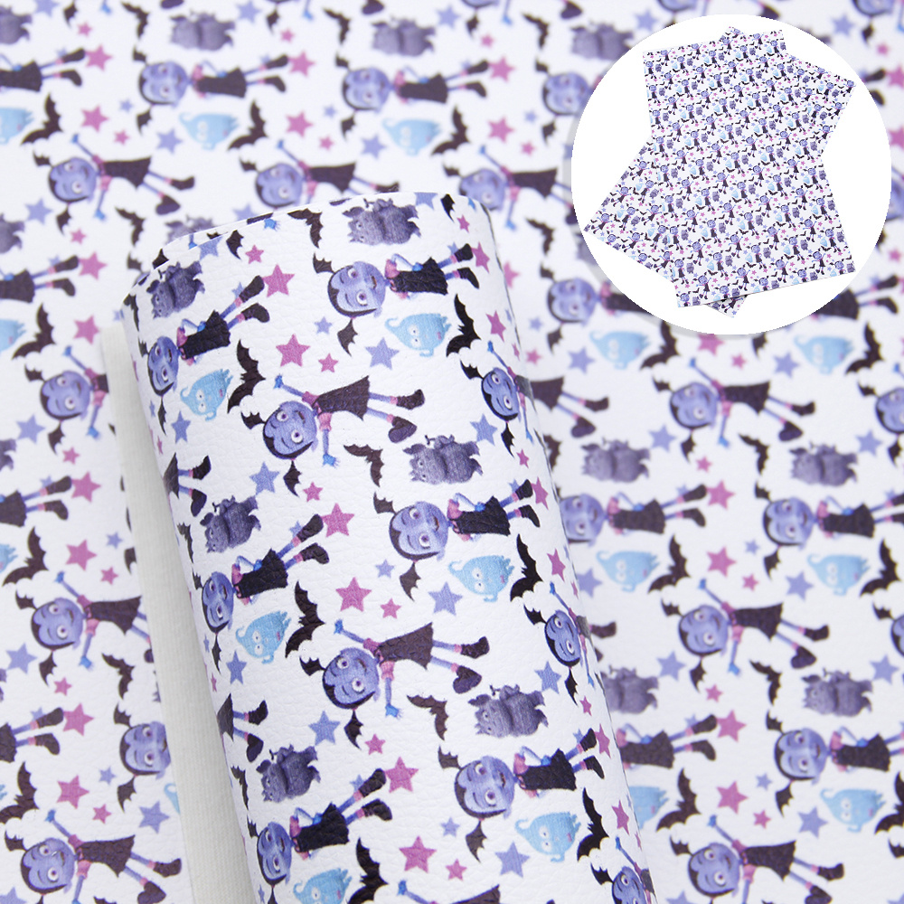 20*34cm Cartoon Princess Printed Lychee Faux Leather Artificial Synthetic Leather Fabric Vinyl Sewing DIY Bows Material,1Yc9596: 1082125036
