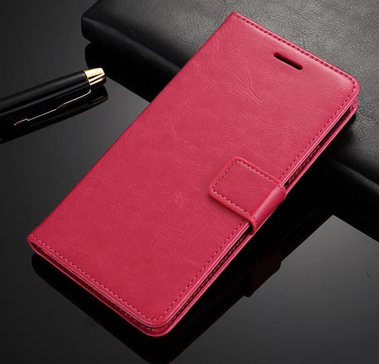 Voor Lenovo k5 A6020A40 Case Luxe PU Leather Wallet Stand Case Voor Lenovo Vibe K5 Plus A6020 A6020a46 A6020a40: Rose