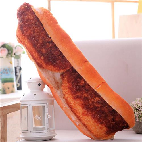 50 cm Simulatie Boter Brood Vlees Floss Sesam Kussens Levensechte Voedsel Pluche Croissant Donuts Snack Decoratie Rugleuning Kussen: 7