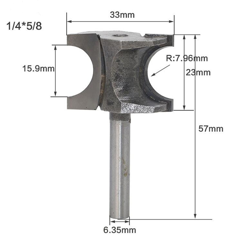 Vhm Halfronde Frees Hout Router Bit Arc Messen CNC Houtbewerking Gereedschap voor Hout Fresas Para Madeira: 10,5 mm