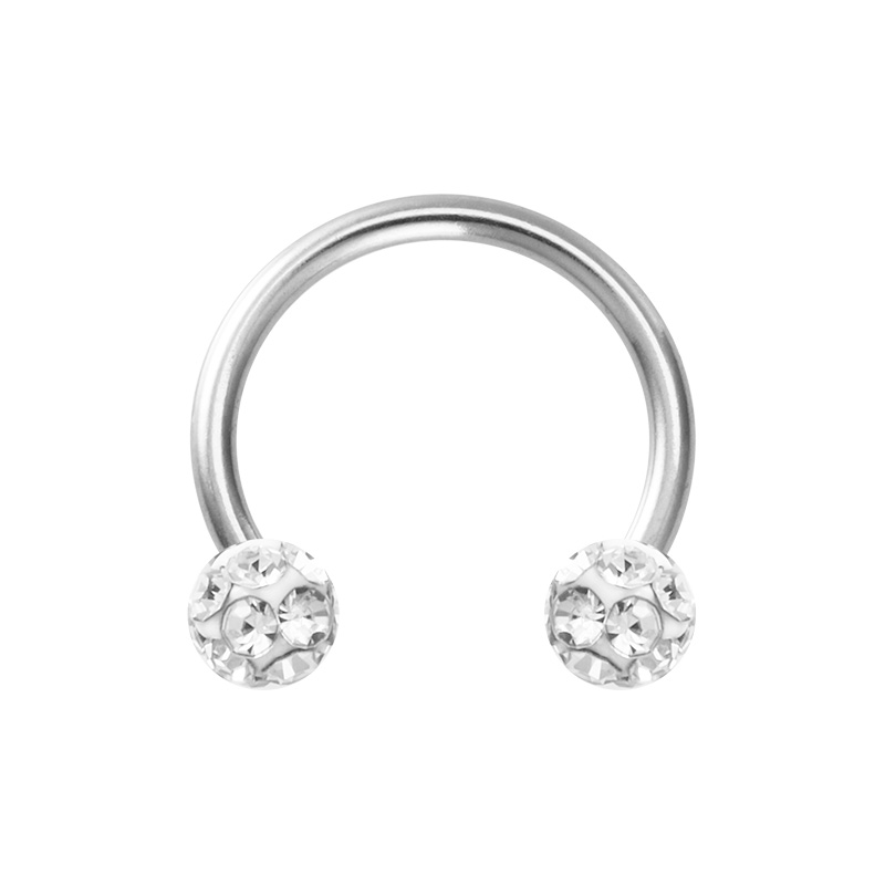 Anillo para el tabique de la nariz, joyería para Piercing de herradura, 16G, pendientes Tragus de hélice para cartílago, Aro para Piercing de labio, retenedor de 8mm, 1 unidad: silver / 10mm