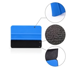 Espátula de fieltro para bordes de coche, espátula de envoltura de vinilo, herramientas de instalación de vinilo, 10x7,3 CM, 1 pieza