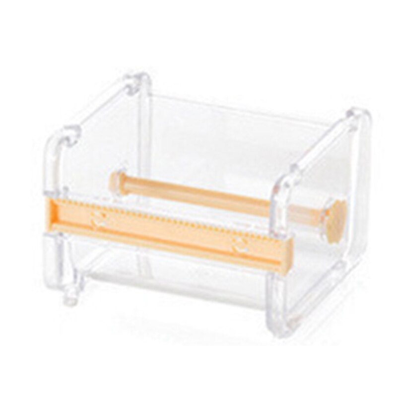 Washi Tape Dispenser Cutter Visible Desktop Multi Masking Tape Roll Holder Stationery For Desktop Diy Office Tape Dispenser Cutt: Yellow
