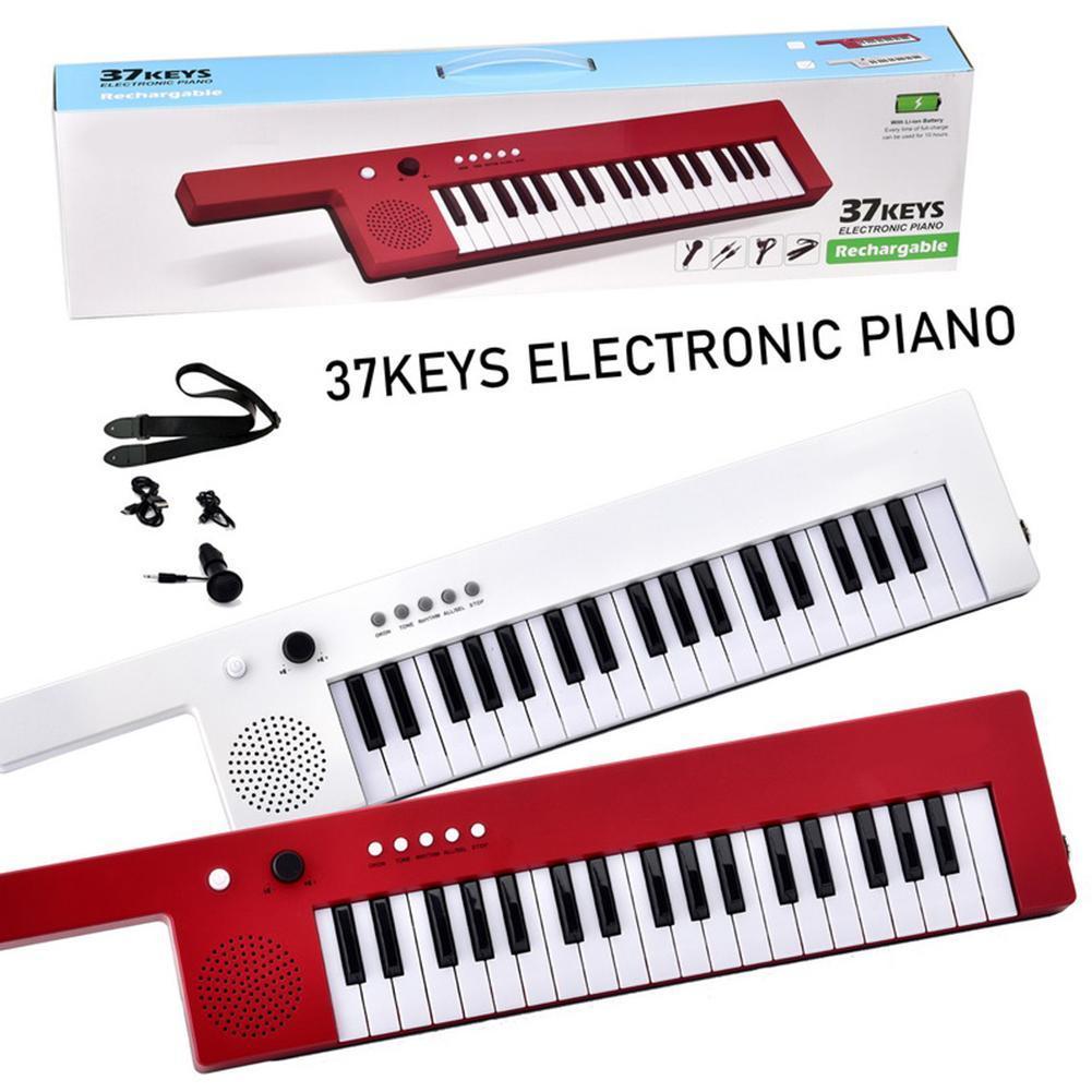 37 klawiatura z klawiszami fortepianowe przenośne elektroniczne organki dla dzieci z paskiem stereofoniczny instrument muzyczny akumulator robić profesjonalnego uczenia się