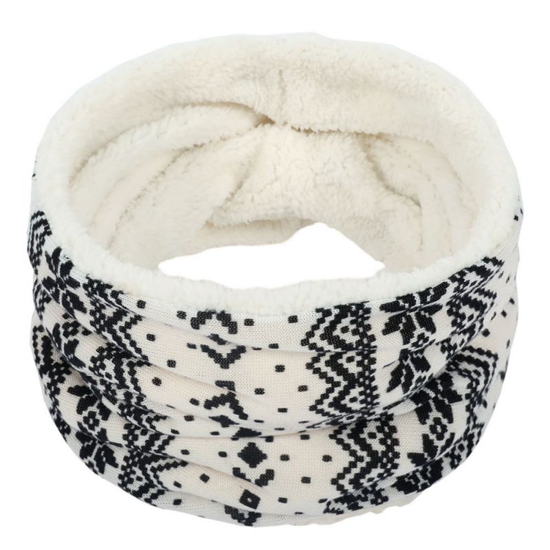 Winter warme gebreide ring sjaals print dikke binnenkant super elastische gebreide sjaals bandana nekwarmers sjaal mannen vrouwen