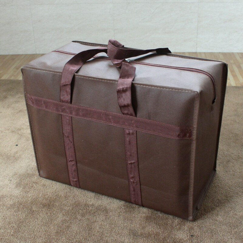 Solid Color Luggage Bag Large Capacity Thick Waterproof Oxford Bags Duffle Bag Huge Snakeskin Nylon Travel Bags for Home: Coffee Big