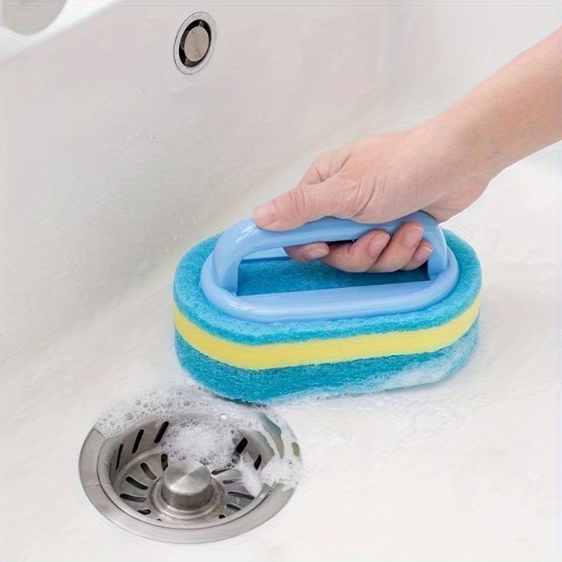 Schwamm reinigungs bürste mit Griff Badewanne Fliesen Bürste Küche Bad Reinigung Schwamm bürste Haushalts reinigungs mittel
