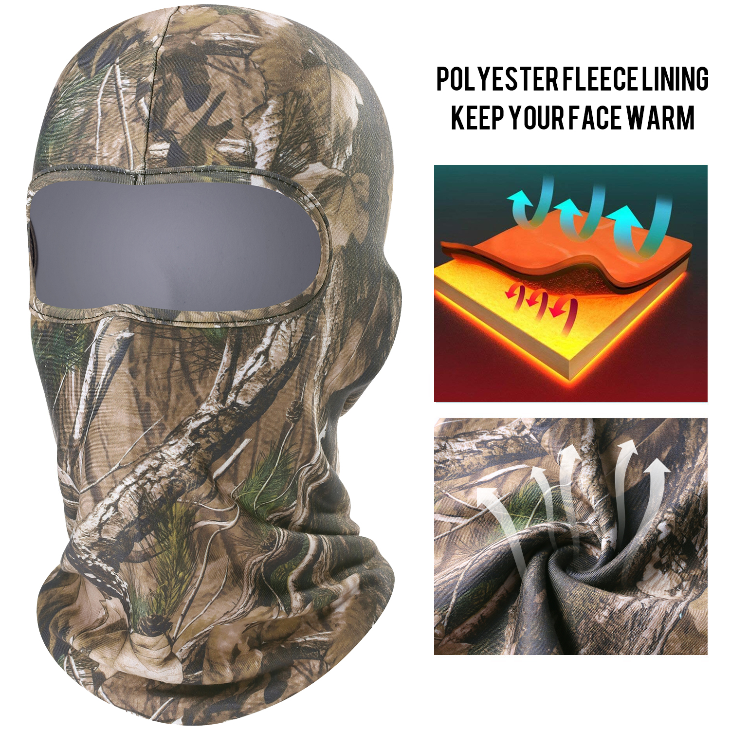 Winter Warmer Camouflage Balaclava Motorcycle Fietsen Moto Helm Liner Full Face Cover Winddicht Thermische Fleece Nek Warm Cap