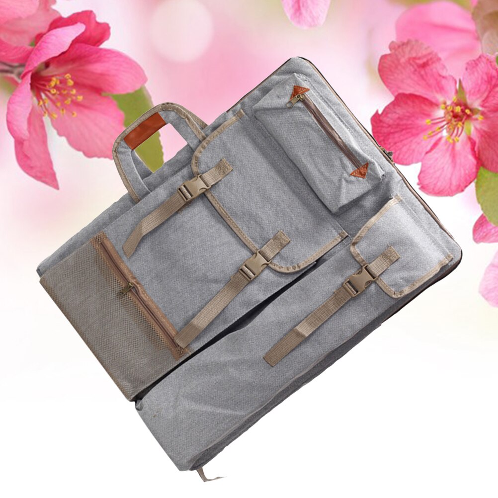 1 ud. De bolso de portafolio artístico, mochila de dibujo, bolso de mano, bolso de hombro con cremallera, correas de hombro, bolsos laterales para artista pintor