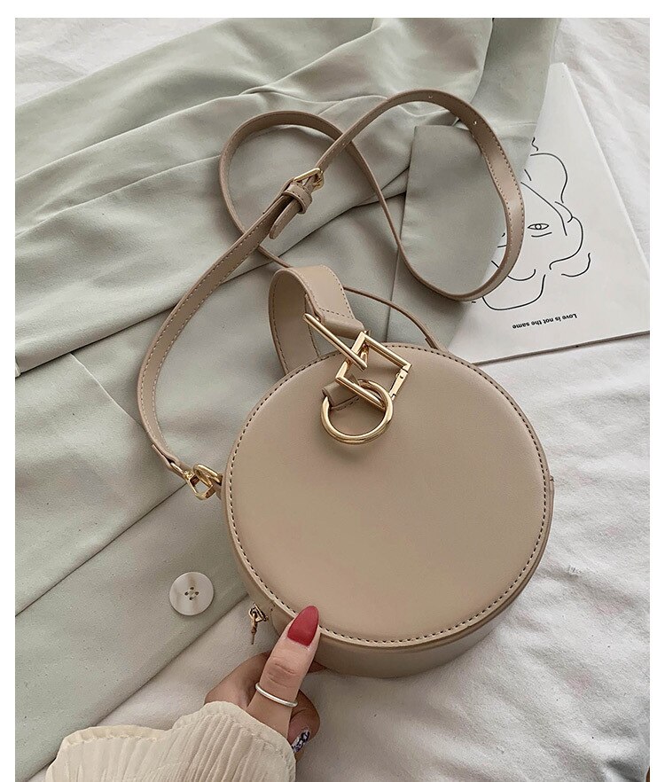 Vrouwen Mini Tas Herfst Winter Mode Ronde Vorm Vrouwen Hand Schoudertas Crossbody Tas Voor Vrouwen Bolsas de Mujer: Khaki
