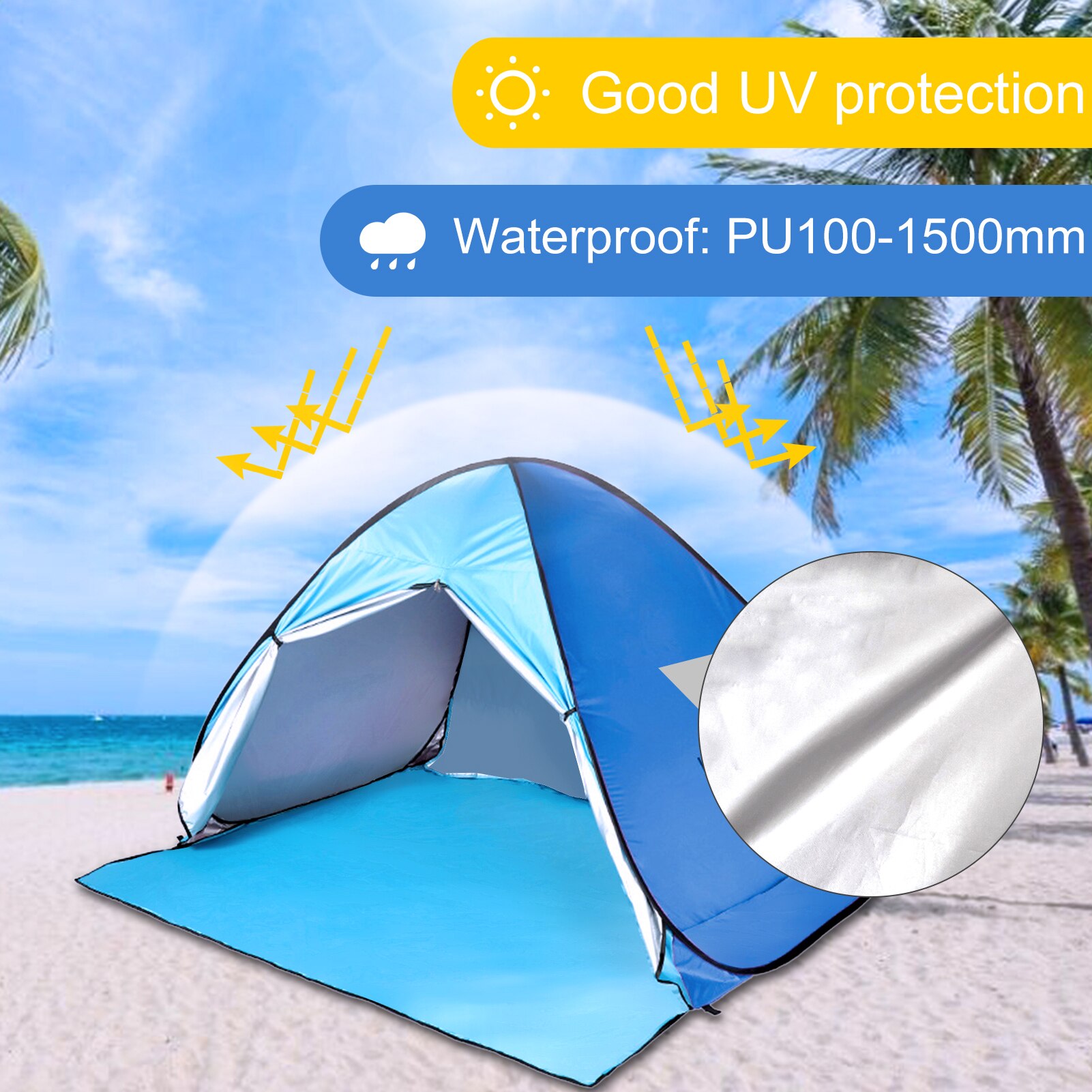 Outdoor Camping Tent Pop-Up Fun-Play Tent Automatische Instant Tent Uv-bescherming Tent Zonnescherm Luifel Voor camping Strand Achtertuin