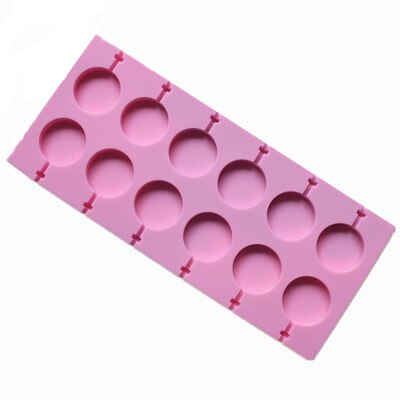 Silikone slikkepinde chokolade kageforme rundt hjerte silikone slikkepinde form blomst slik kageforme bage kage dekorationsværktøj: J   26.3 x 11.5 x 1cm