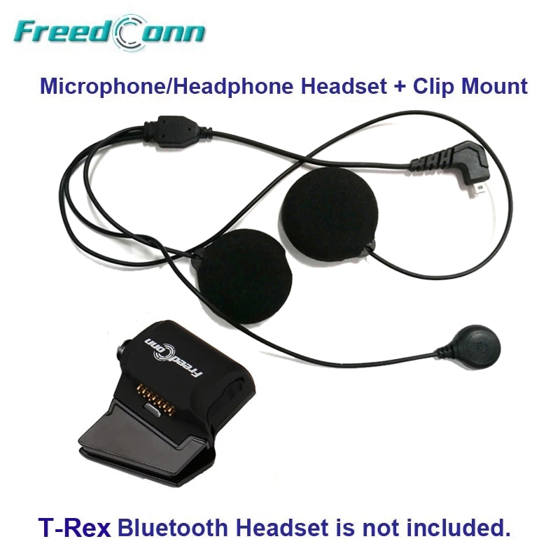 Freeconn T-Rex Zachte Draad Microfoon & Luidspreker + Universele Klem Mount Voor T-Rex Motorfiets Bluetooth Helm interphone Headset