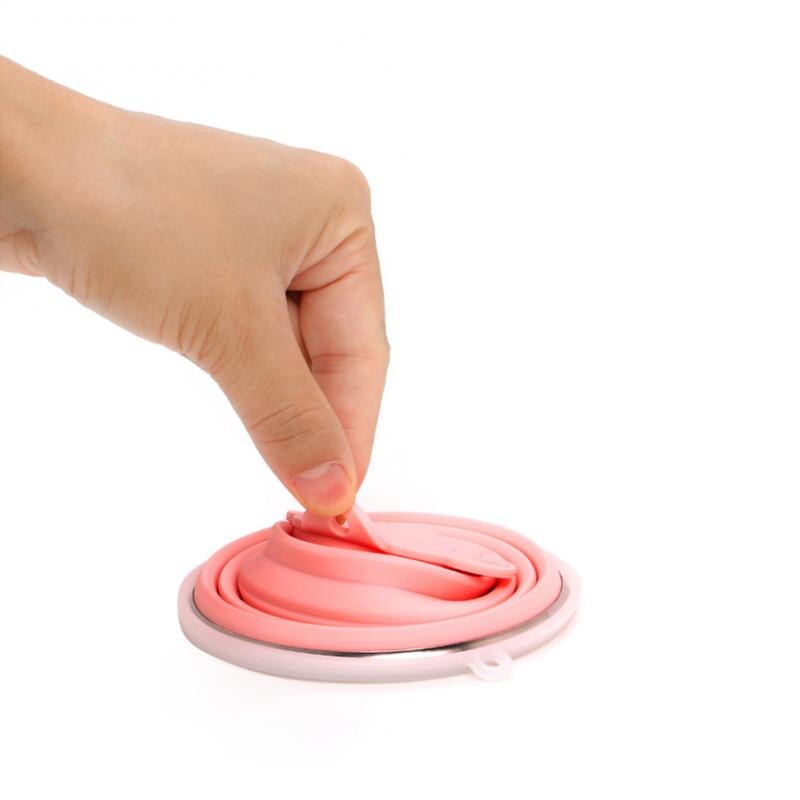 270ML Travel Cup Stainless Steel Silicone Retractable Folding cups Telescopic Collapsible Coffee Cups Outdoor Sport Water Cup