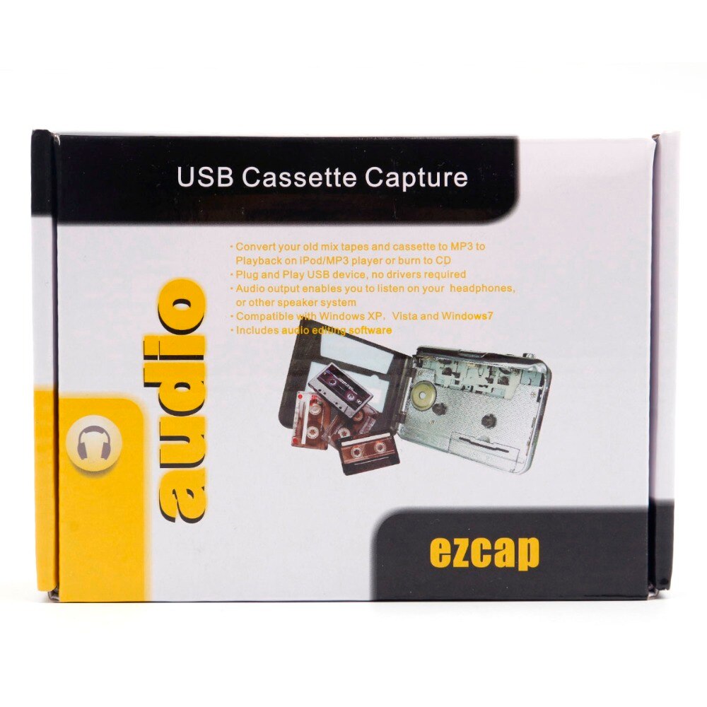 1 ensemble Portable lecteur de Cassette USB Capture Cassette enregistreur convertisseur numérique Audio musique lecteur MP3 directe