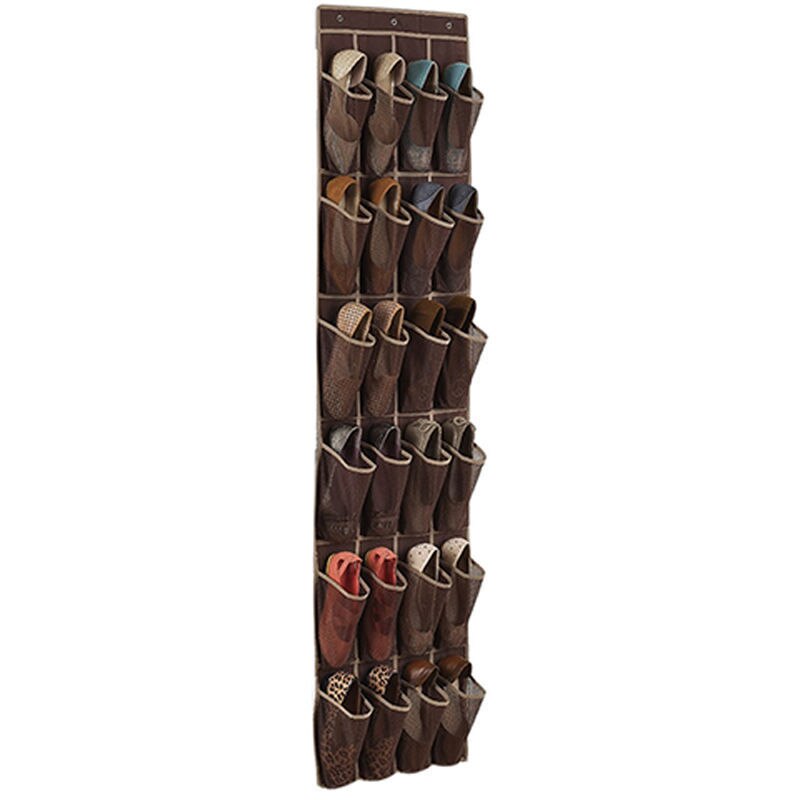 Faroot 24 lommer sko plass dør hengende organisator stativ vegg bag oppbevaring skap holder hjem oppbevaring rekvisita 45*150cm: Default Title