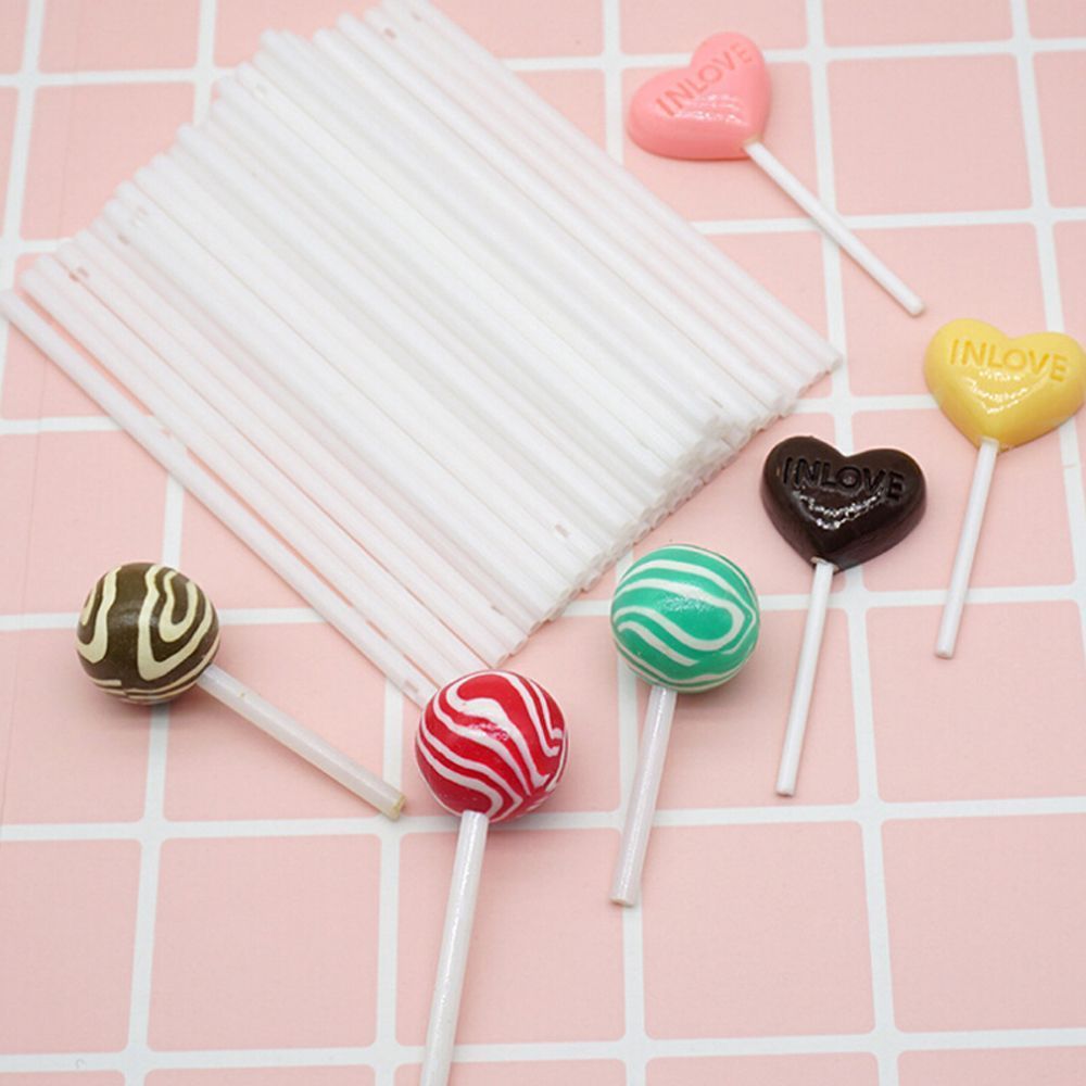 100-2000Pcs100mm Lollipop Stick Food-Grade Plastic Pop Sucker Sticks Cake Mould Pop Sticks Lollypop Candy Chocolate Sugar Pole