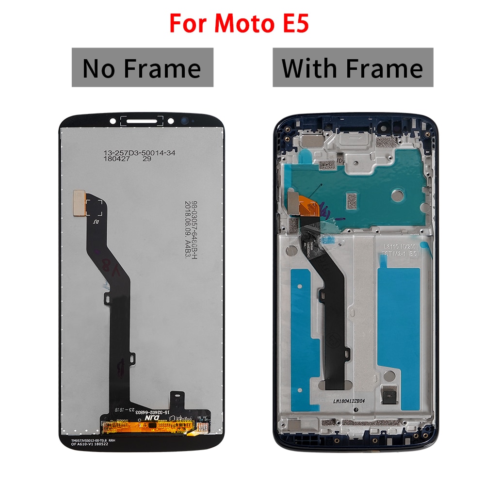 Original For Motorola Moto E5 Plus XT1924 LCD Display Touch Screen with Frame Digitizer For Moto E5 XT1944 LCD Screen with Frame