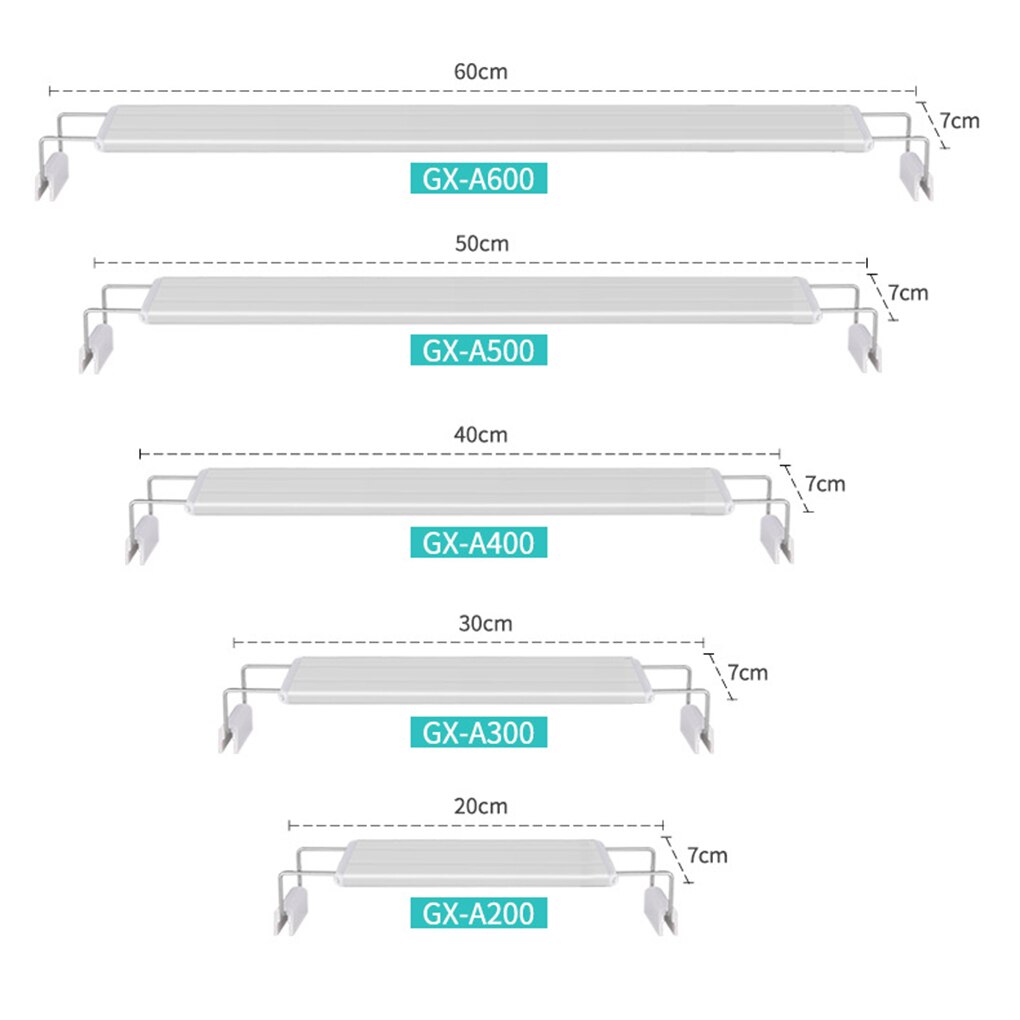 Fish Tank Lamp Super Slanke Leds Aquarium Verlichting Extensible Beugel Aquatic Plant Clip Op Licht Eu Plug