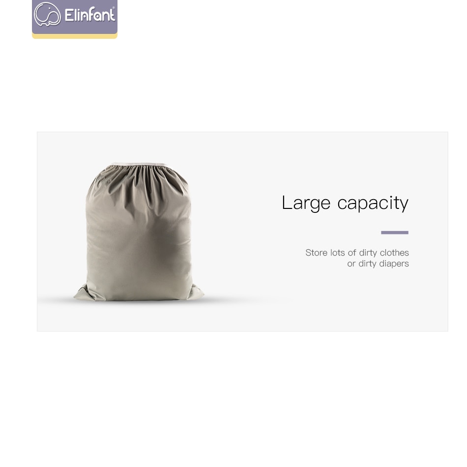 Elinfant-bolsa grande colgante de 60x70cm para pañales de tela, insertos, bolsa elástica impermeable para pañales