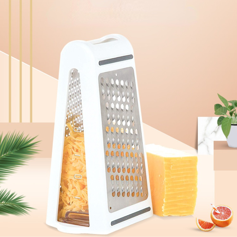 2 Sided Stainless Steel Manual Vegetable Cheese Grater With Container Box Tray Multipurpose Kitchen Tool Vegetable Cutting Tool