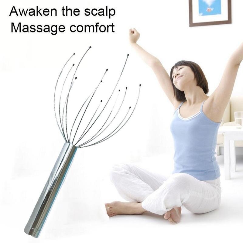 Hoofdmassage Klauw Elektrische Vibrerende Oplaadbare Octopus Vorm 8-Claw Massager Gezondheidszorg Ontspanning Vermoeidheid Stress Tool