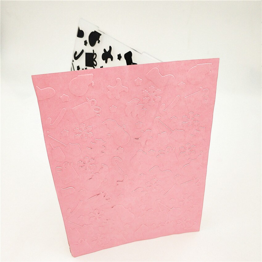 10.5x14.5cm Christmas Embossing folders Plastic bump Scrapbooking DIY Template Fondant indentation Cake Photo Album Card Make