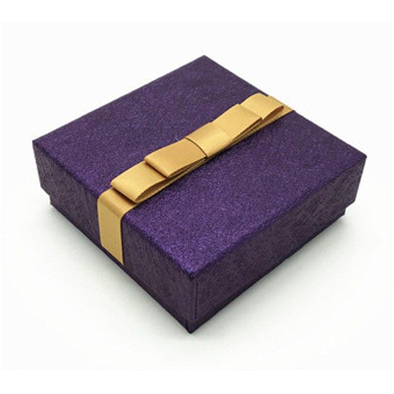 20pcs/group, special paper box with full leather paper, ring box pendant box, multi-purpose jewelry box, factory outlet, la: Purple A