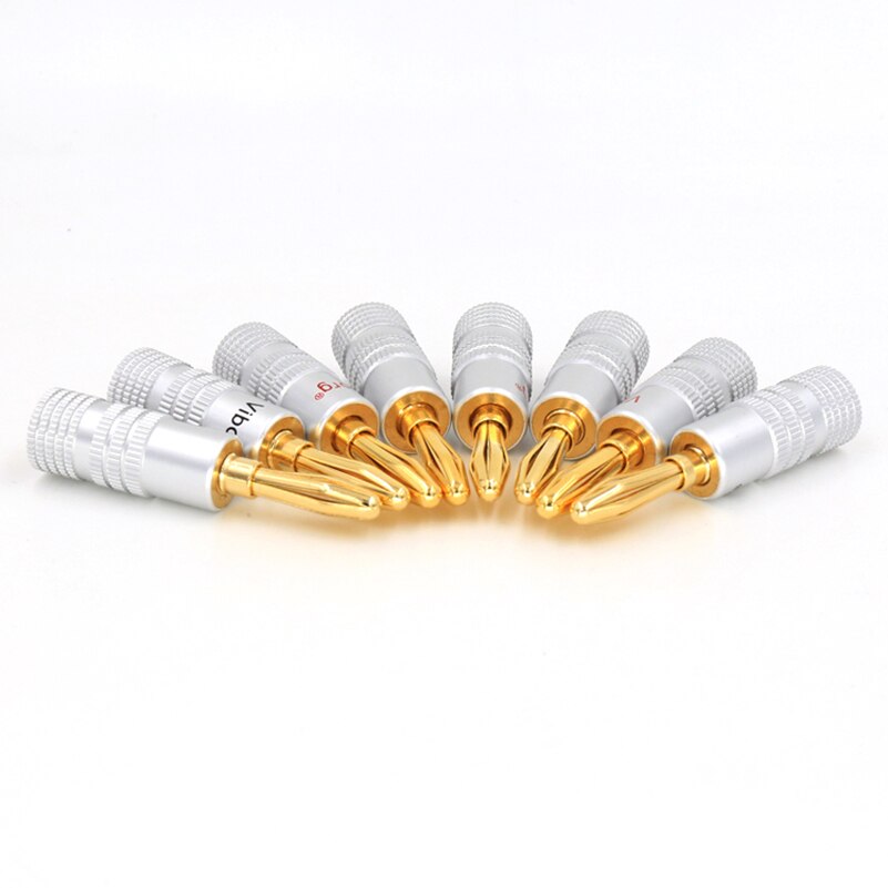 Viborg X24Stck 4mm Lautsprecher Bananen Stecker 24K Gold überzogene Schraube lautsprecher kabel verlängerung Adapter Jack
