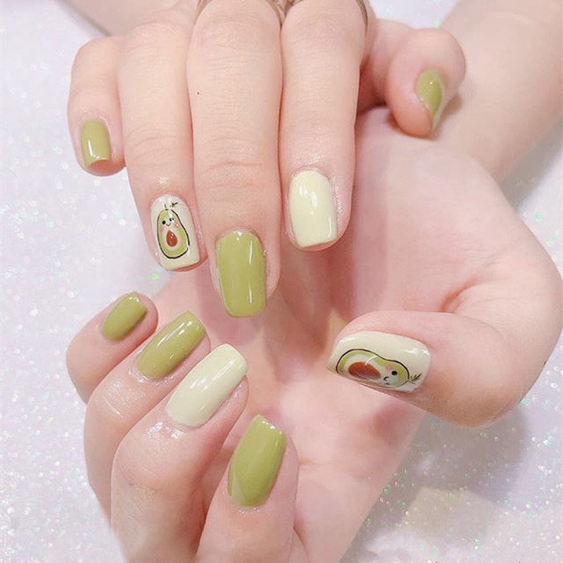 Fruits Avocado Nail Art Stickers for Nails Art Self Adhesive Decals Manicure Nails Accessoires Stickers