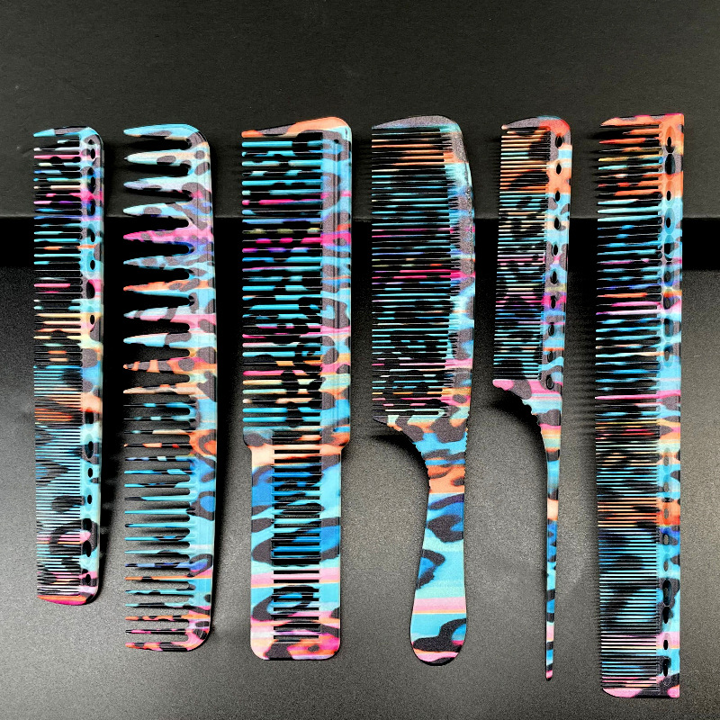 Barbershop Premium Hairdress Hairstylist Cut Haircut Barber Comb Set Pointed Tail Comb Comb Plastic Barber Accessories