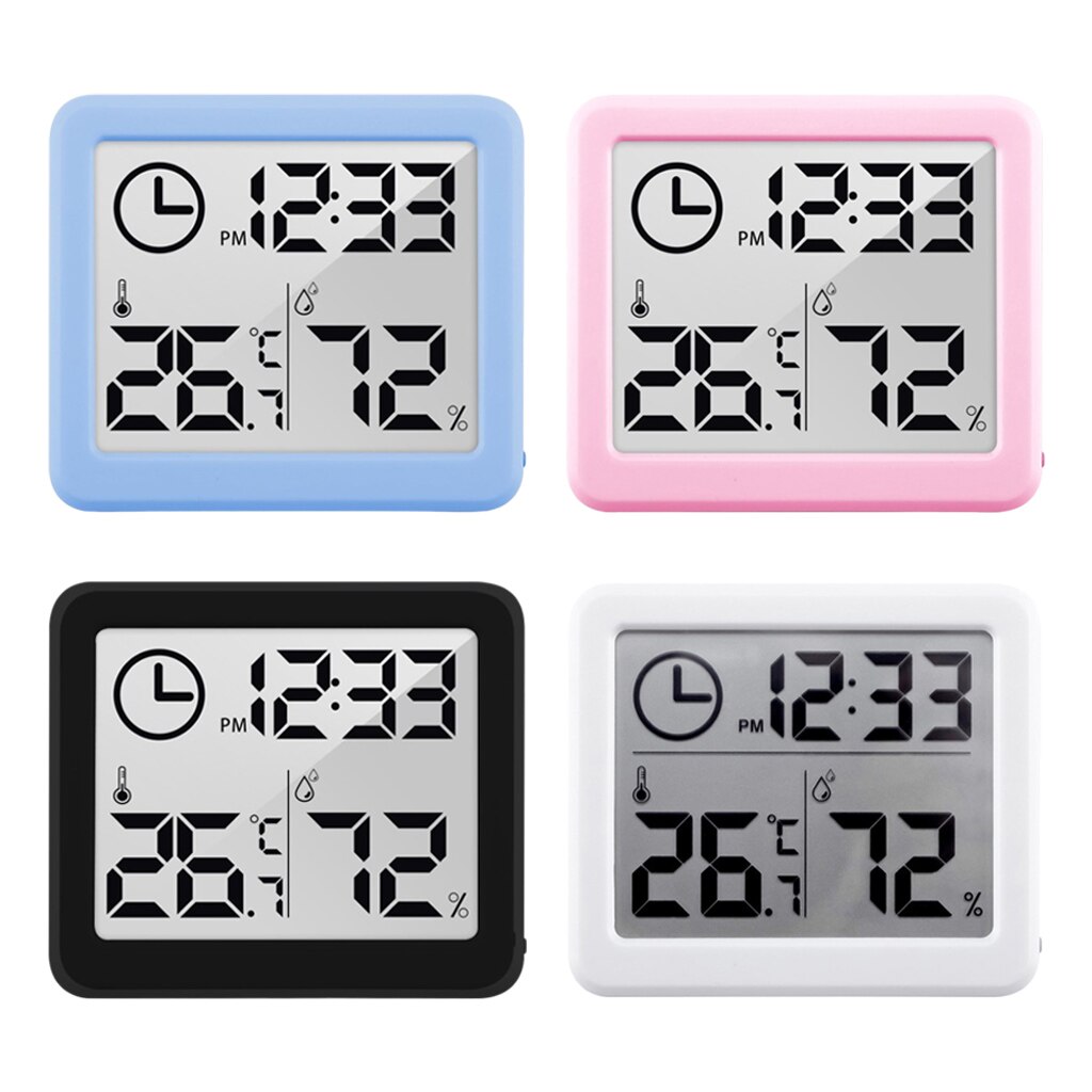 Reloj Digital compacto para interiores, reloj electrónico familiar, medidor de temperatura y humedad