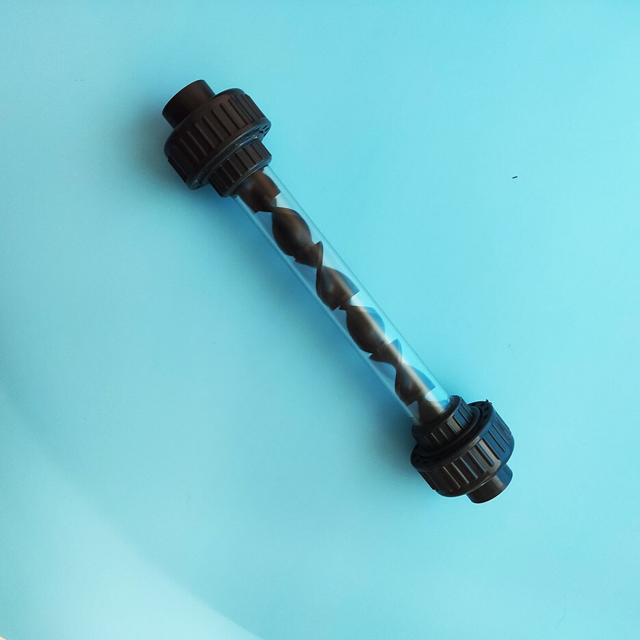 1" Transparent static mixer connector mixing ozone water HL-TDN25: spigot and socket