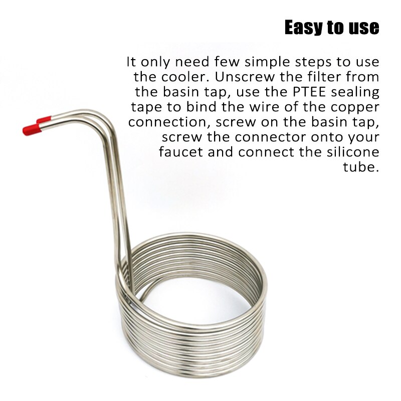 Spiral Tool Home Brewing Stainless Steel Kitchen Supplies Beer Cooling Coil Easy Clean Bar Restaurant Hotel Wine Making Machine