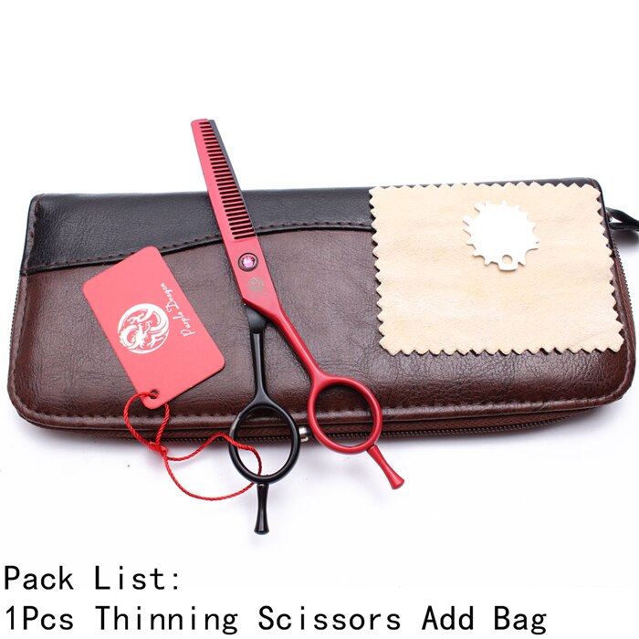 5.5" 15.5cm Red&Black Cutting Scissors Thinning Shears Pet Scissors Dog Grooming Scissors Animal Scissors Set Z1012: Z1012 Hong T 5.5YY