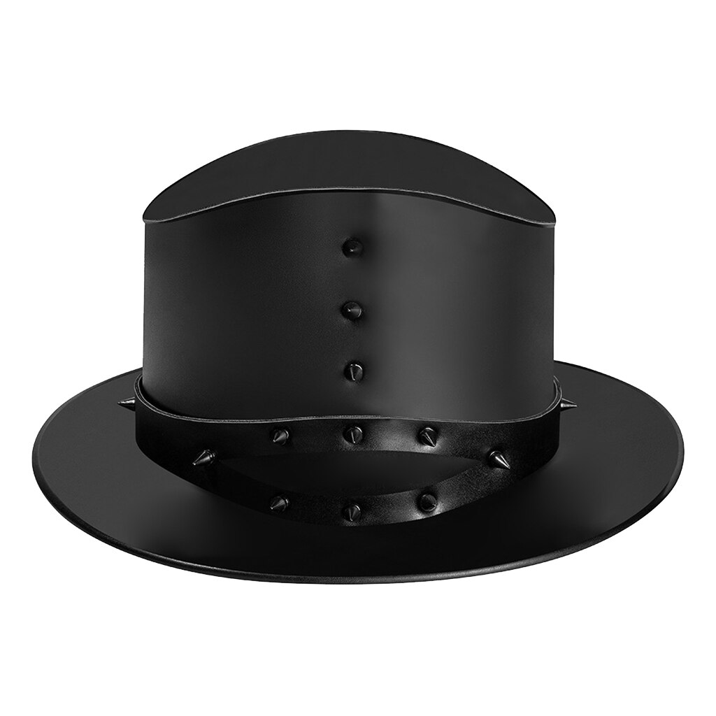 Gotische goochelaar hoge hoed pu leer unisex steampunk halloween feest petten