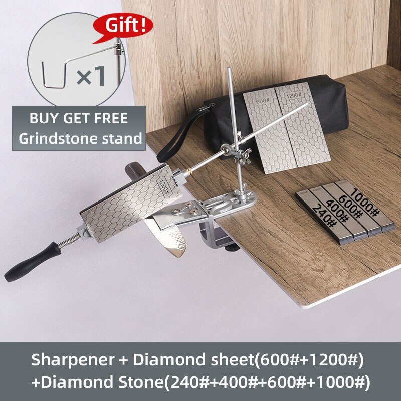 Knife Sharpener Grinder Sharpening Machine Diamond Bar Set Stone Whetstone Tools Kitchen Accessorie Ruixin pro: HC0806 Set N