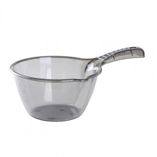 Louche à eau en plastique Transparent, 1 pièce, cuillère à eau épaissie de grande capacité, louche à eau transparente pour le jardin, fournitures de cuisine: A Grey
