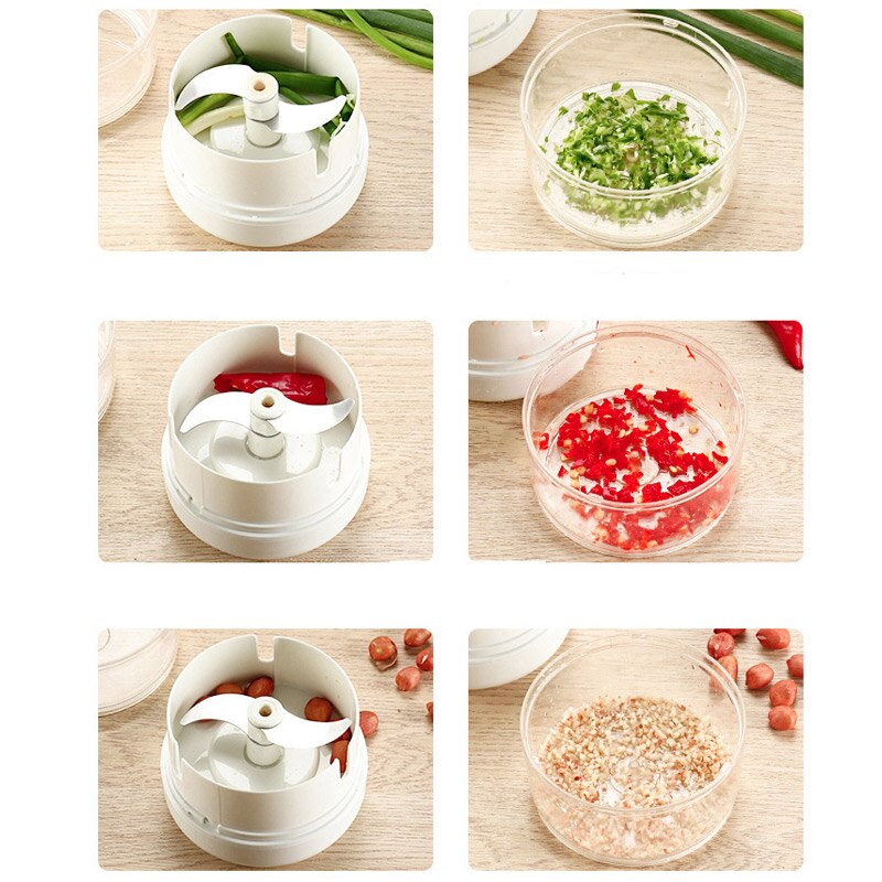 Mini 170ML Powerful Meat Grinder Hand-power Food Chopper Mincer Mixer Blender to Chop Meat Fruit Vegetable Nuts Shredders