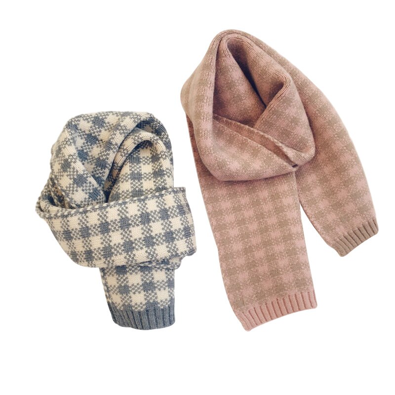 Winter Kinderen Sjaal Plaid Gebreide Kids Sjaals Halswarmer Sjaal Baby Sjaals Voor Jongens Meisjes Kinderen Accessoires 2-6Y