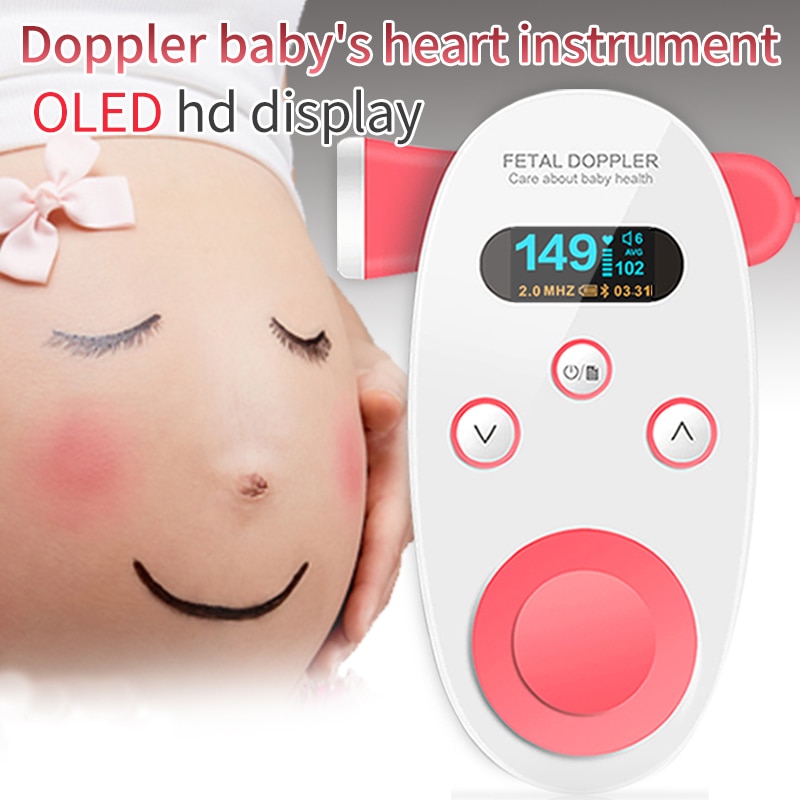 Monitor Doppler fetal con ultrasonido Digital portátil para bebés, monitor de sonido fetal para embarazadas, monitor de salud para bebés