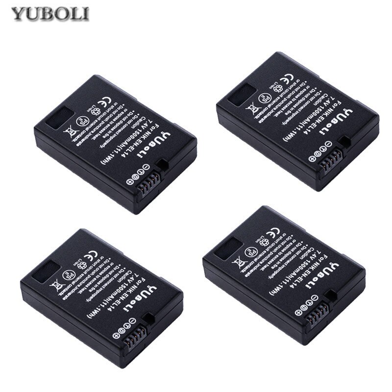 Decoded bateria ENEL14 en-el14a EN EL14 EL14A EN-EL14 Battery For nikon Coolpix D3100 D3200 D3300 D5100 D5200 D5300 P7000 P7100: 4BATTERY
