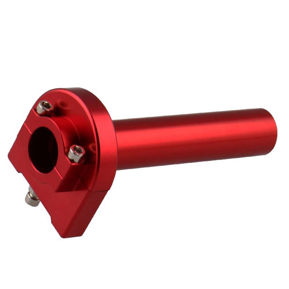 Aluminium Motorfiets Throttle Stuur Grips Twist Gashendel Boegschroef Grip Voor Kawasaki Yamaha Dirt Pit Bike Universal 22mm: Red