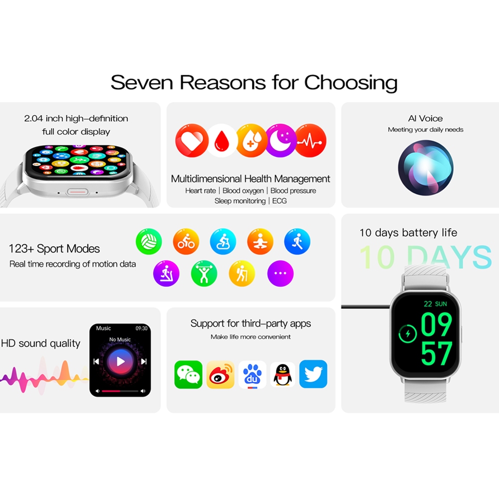 2025 Orologio sportivo intelligente di nuova moda da uomo 100 + modalità sportiva Monitoraggio della saluto Chiamata Bluetooth Smartwatch androide IOS